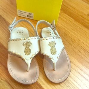 Jack Rogers girls pineapple sandals worn once
